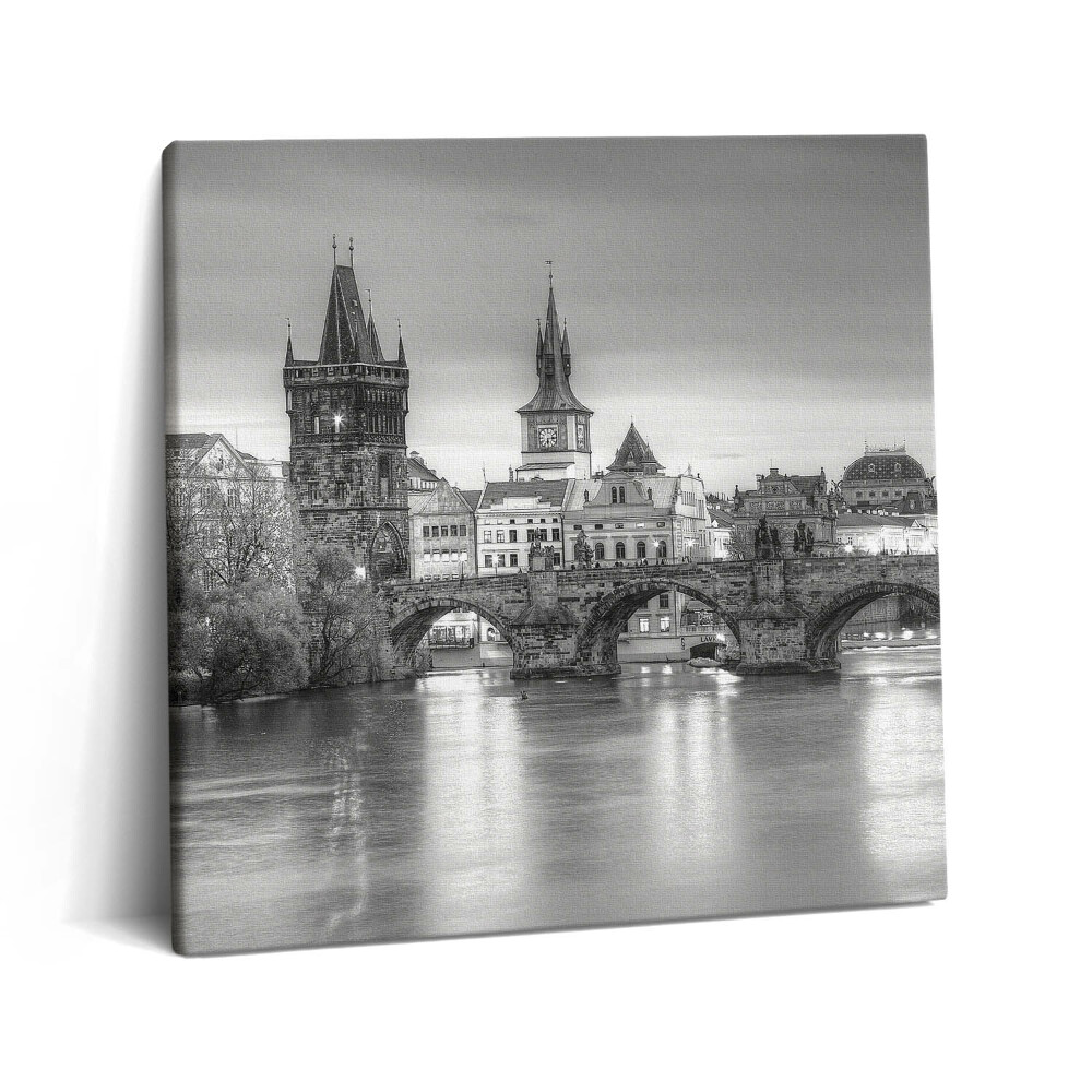 Tablou pe pânză canvas 60x60 Vedere a Podului Carol din Praga