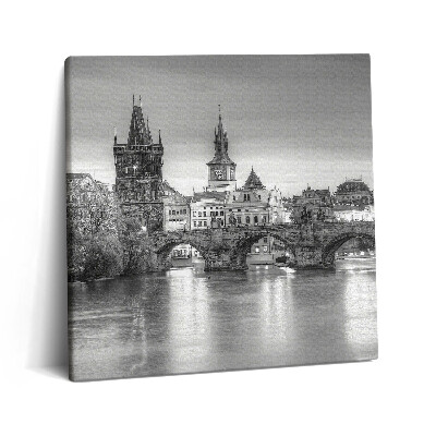 Tablou pe pânză canvas 60x60 Vedere a Podului Carol din Praga