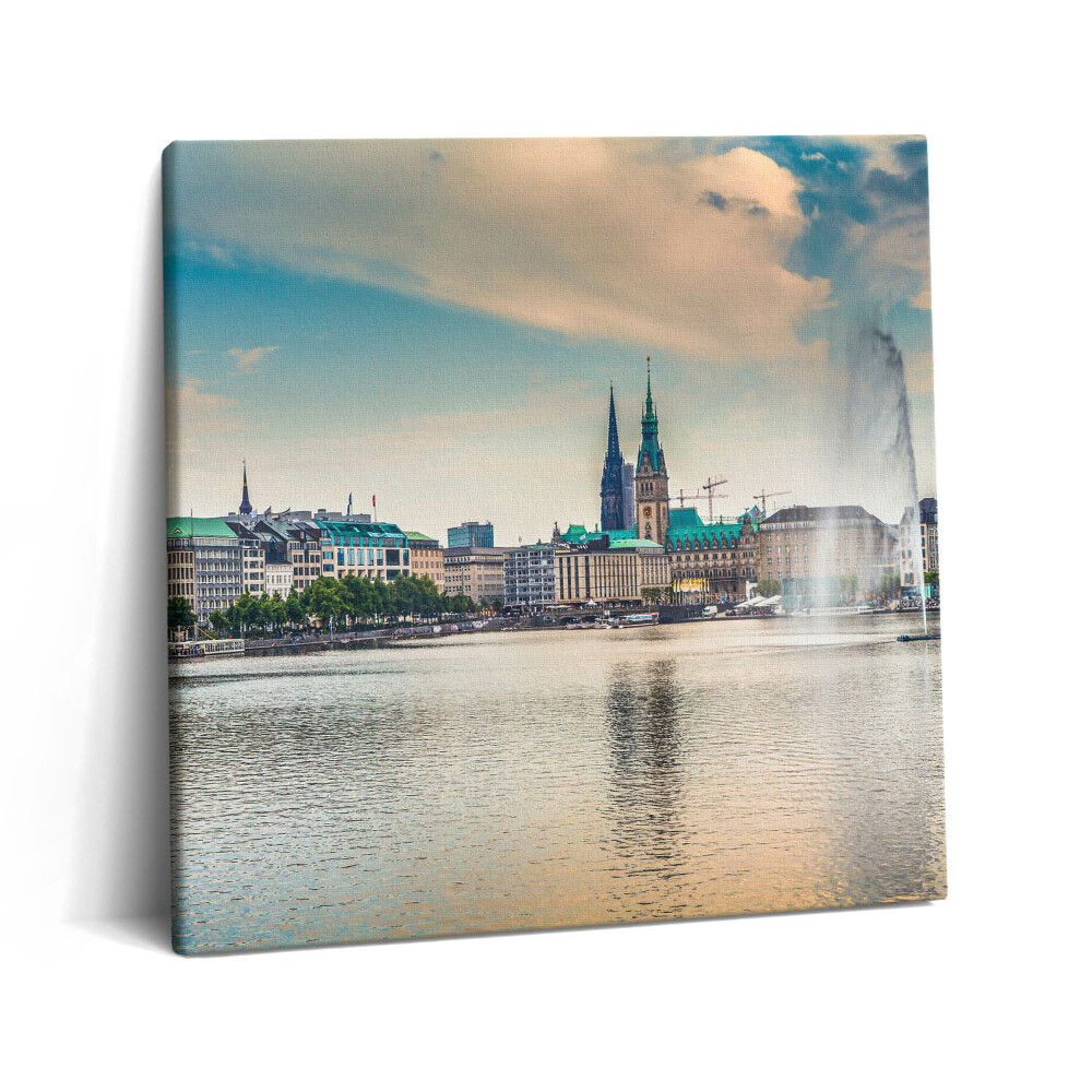 Tablou pe pânză canvas 60x60 Binnenalster din Hamburg