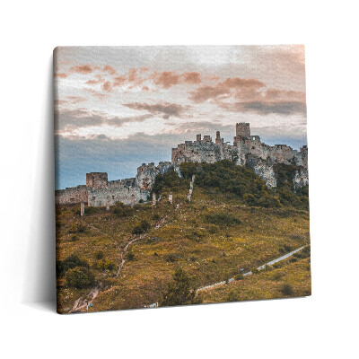 Tablou pe pânză canvas 60x60 Castelul Spiš din Slovacia