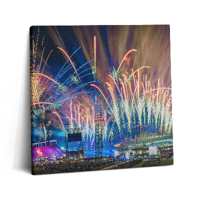 Tablou pe pânză canvas 60x60 Anul Nou în Birmingham