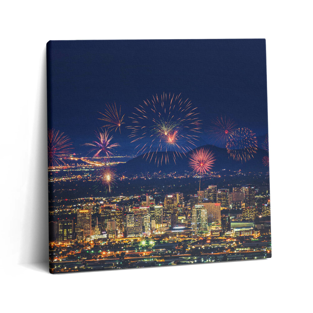 Tablou pe pânză canvas 60x60 Orașul Phoenix noaptea