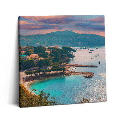 Tablou pe pânză canvas 60x60 Vedere a Rivierei Franceze