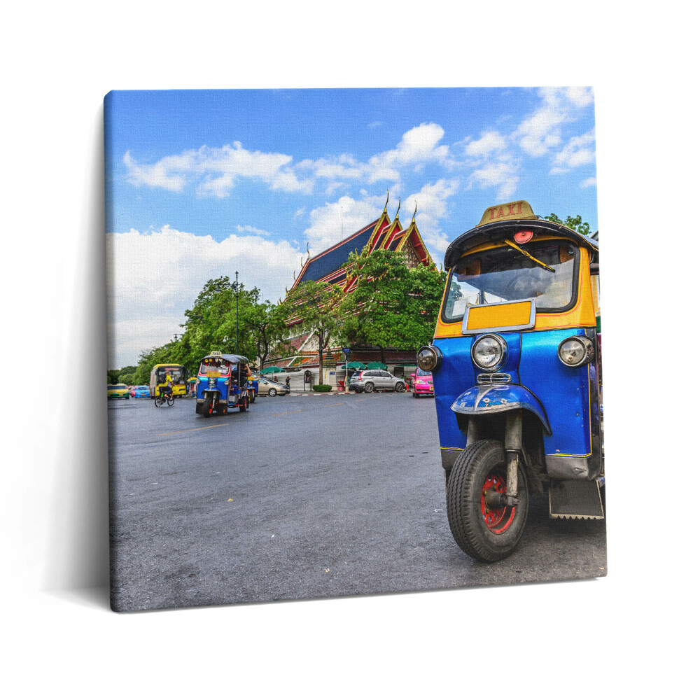 Tablou pe pânză canvas 60x60 Taxi tuk-tuk în Bangkok