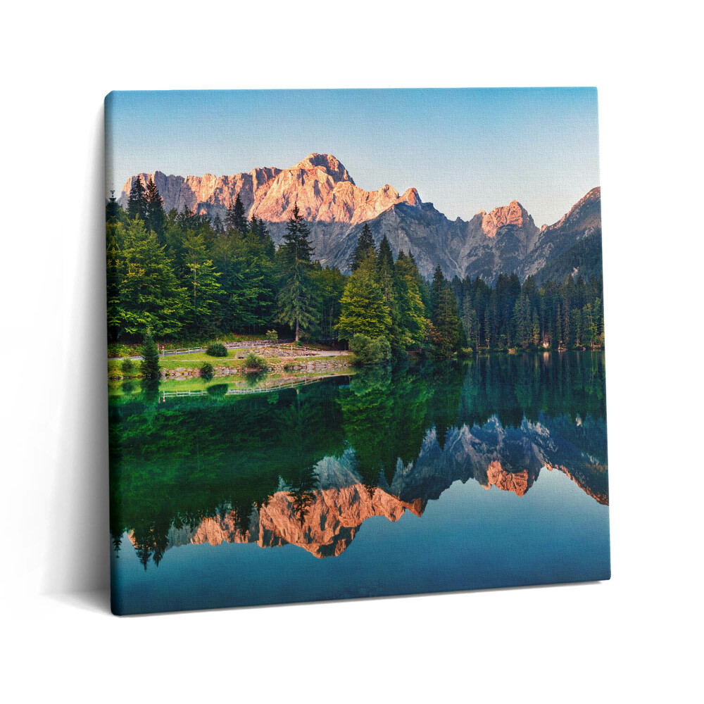 Tablou pe pânză canvas 60x60 Peisaj lacustru