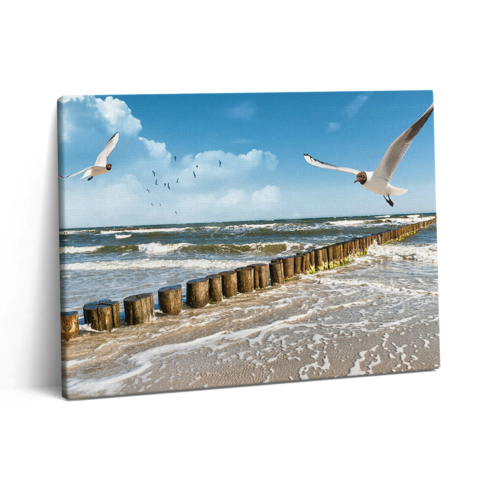 Pictură pe pânză 80x60 O pasăre peste mare