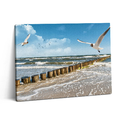 Pictură pe pânză 80x60 O pasăre peste mare