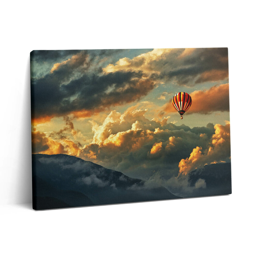 Pictură pe pânză 80x60 Zbor cu balonul printre nori