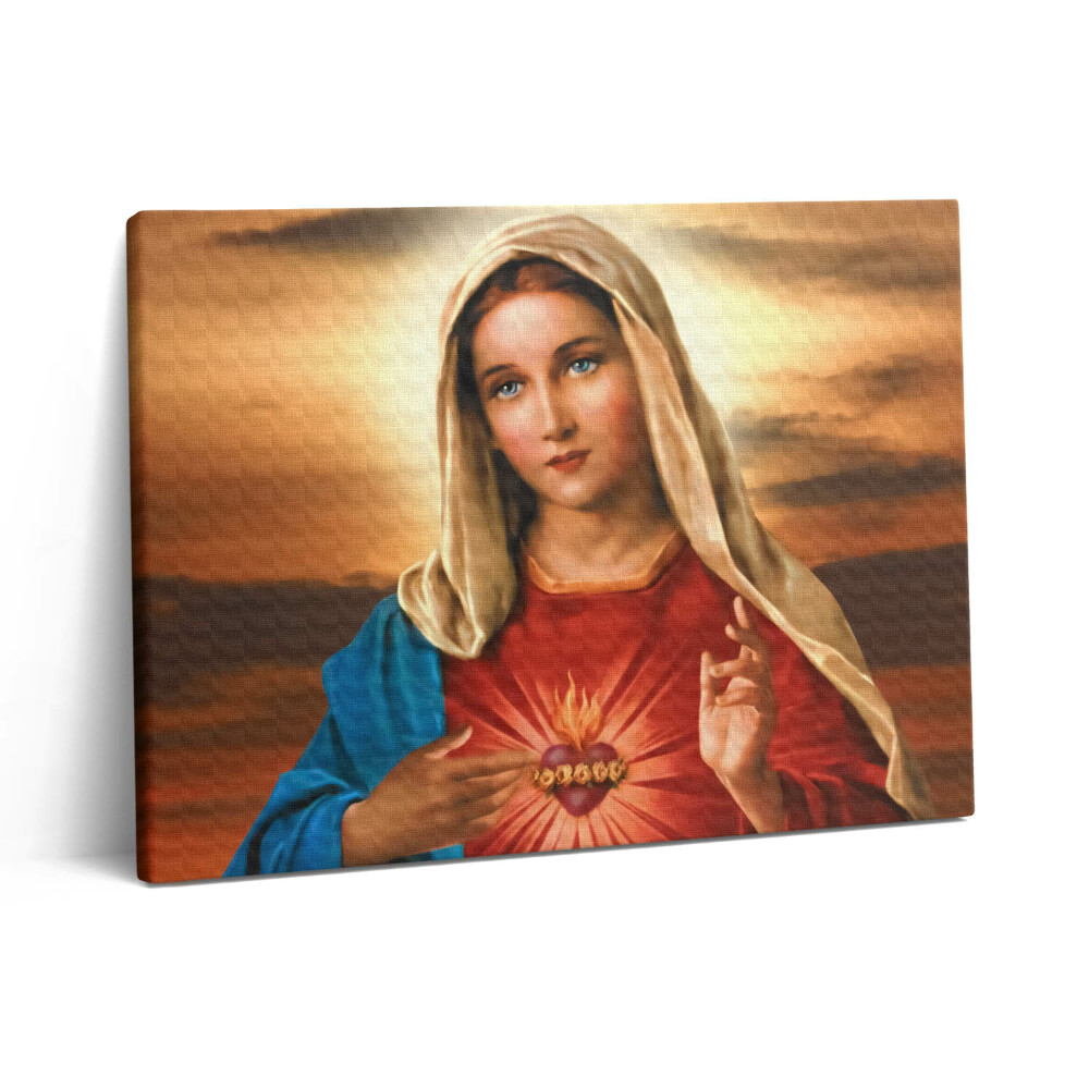 Pictură pe pânză 80x60 Inima Neprihănită a Sfintei Fecioare Maria