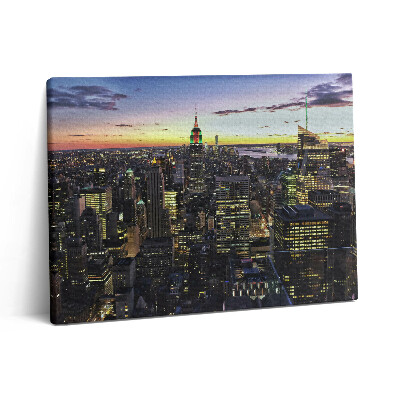 Pictură pe pânză 80x60 Oraș la apus
