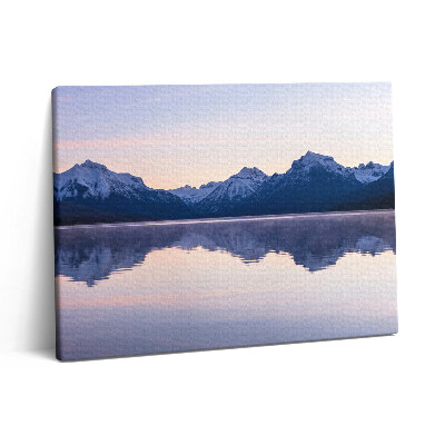 Pictură pe pânză 80x60 Reflexia munților în apă