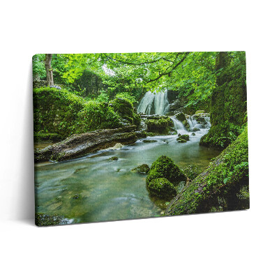 Pictură pe pânză 80x60 Cascadă în jungla sălbatică