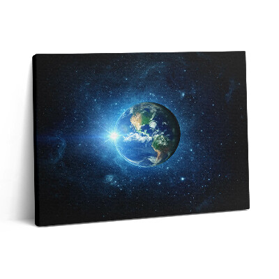 Pictură pe pânză 80x60 NASA - Galaxia Pământului și Soarele