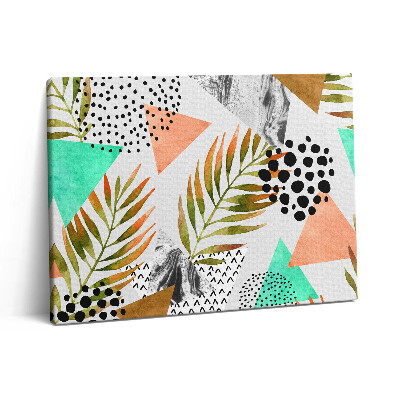 Pictură pe pânză 80x60 Model geometric abstract de vară