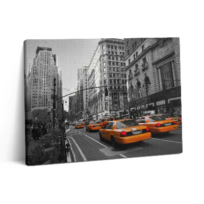 Pictură pe pânză 80x60 Traficul de taxiuri pe Bulevardul Manhattan