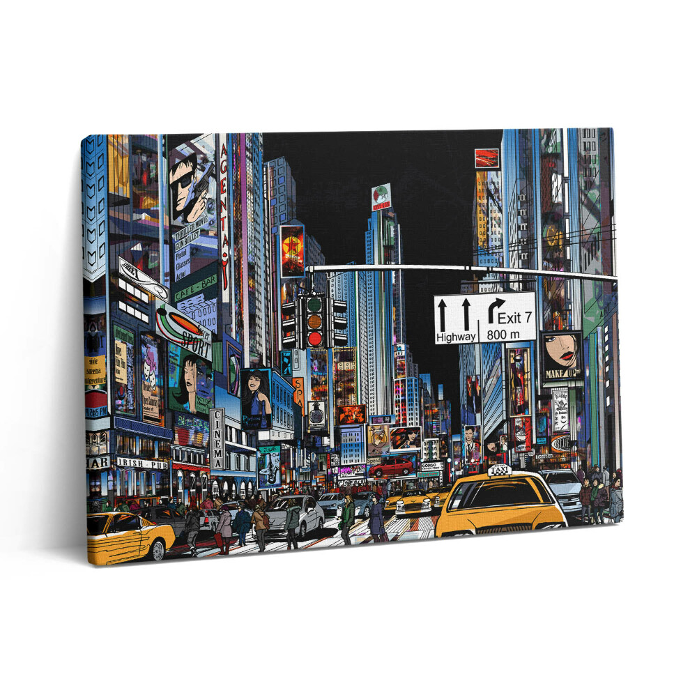 Pictură pe pânză 80x60 O viziune comică în New York