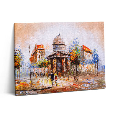 Pictură pe pânză 80x60 Pictură - colorată harababură artistică urbană