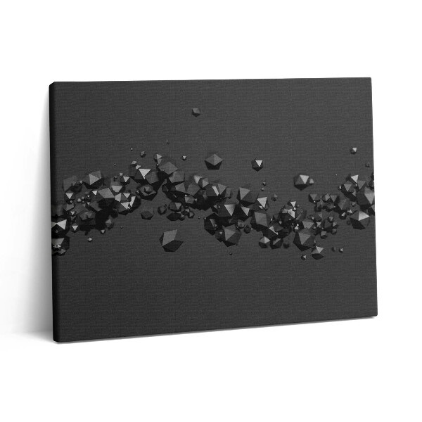 Pictură pe pânză 80x60 Abstractizare a formei 3D