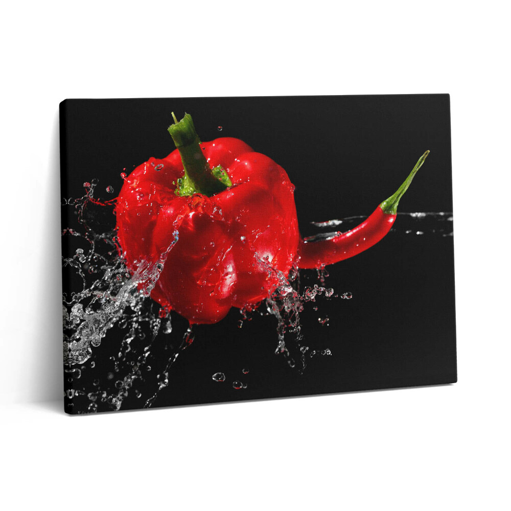 Pictură pe pânză 80x60 Ardei roșu în apă