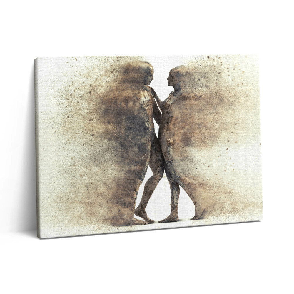 Pictură pe pânză 80x60 Oameni abstracti și nisip