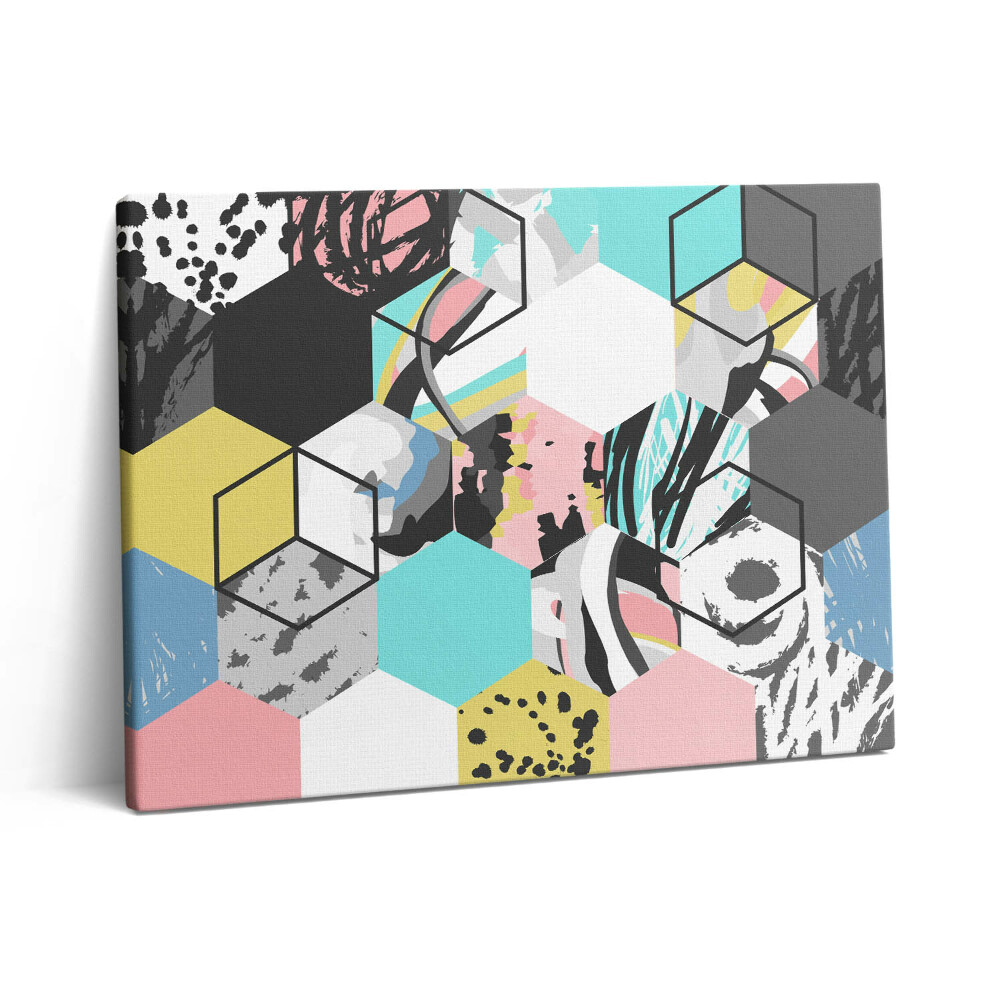 Pictură pe pânză 80x60 Abstracție geometrică