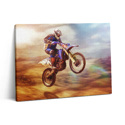 Pictură pe pânză 80x60 Ciclist în deșert