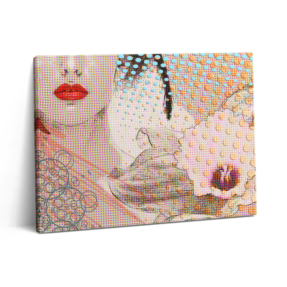 Pictură pe pânză 80x60 Ilustrație de benzi desenate pop art