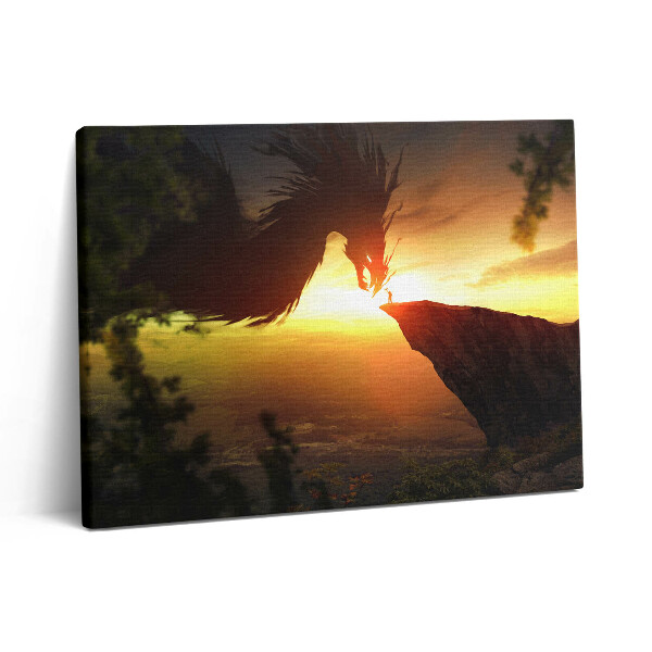 Pictură pe pânză 80x60 Lume fantastică - dragon