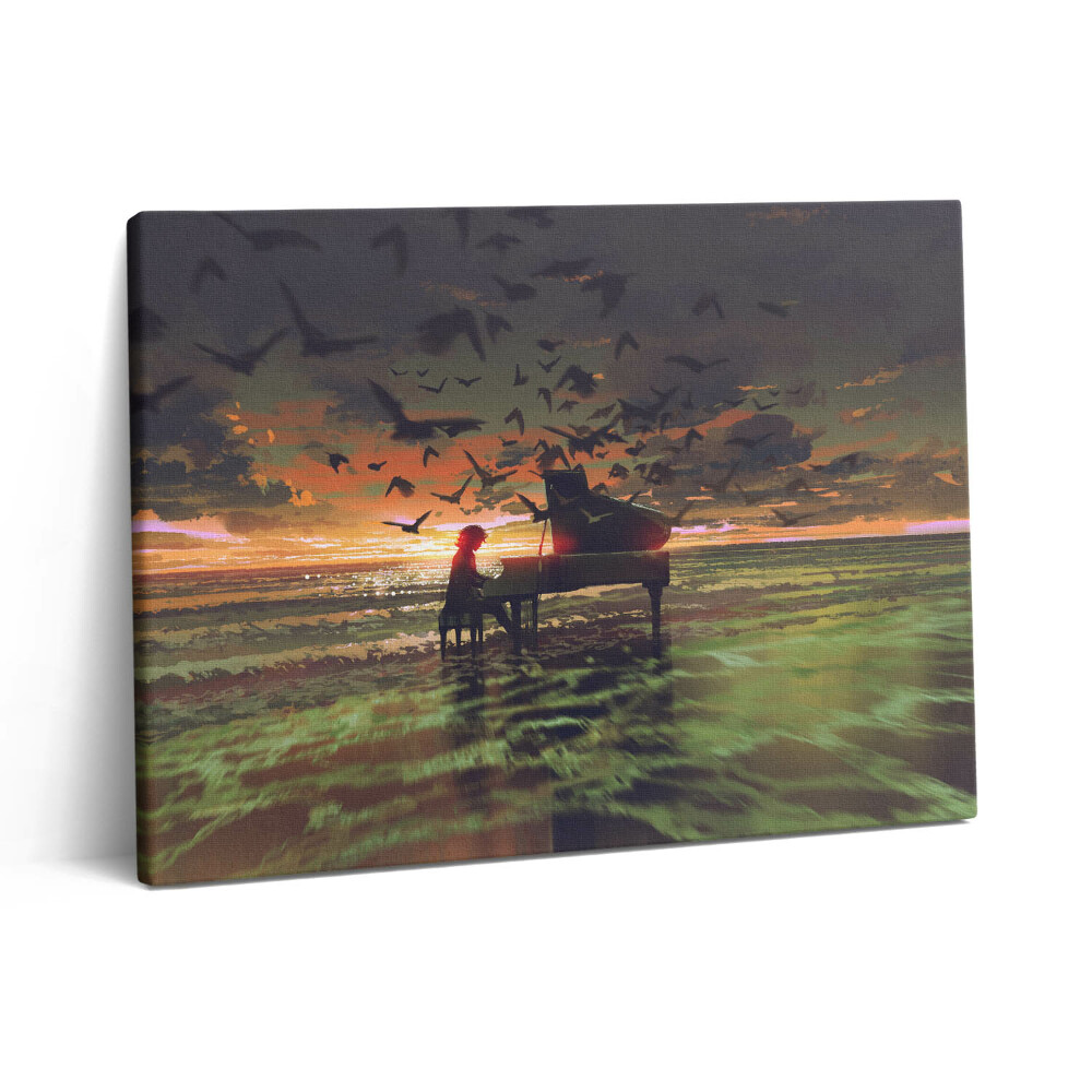 Pictură pe pânză 80x60 Concert pe plajă