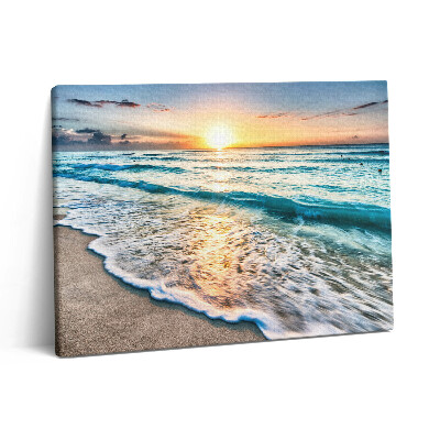 Pictură pe pânză 80x60 Plajă cu nisip de mare