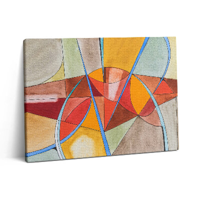 Pictură pe pânză 80x60 Artă - Vitralii portocalii