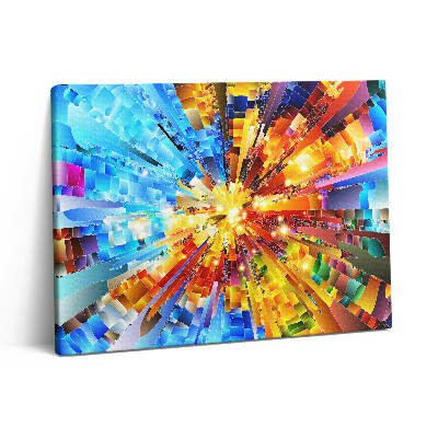 Pictură pe pânză 80x60 Compoziție 3D cu culori saturate