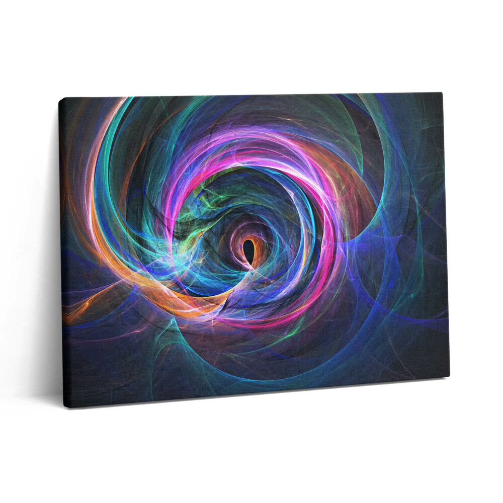 Pictură pe pânză 80x60 Abstracție - fractal colorat