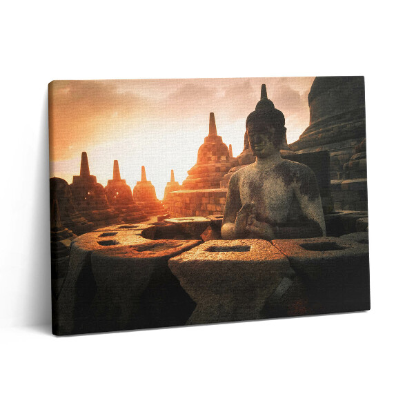 Pictură pe pânză 80x60 Vedere a unei statui a lui Buddha care meditează