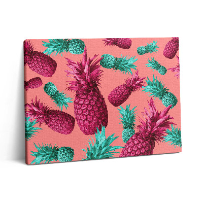 Pictură pe pânză 80x60 Ananas colorat