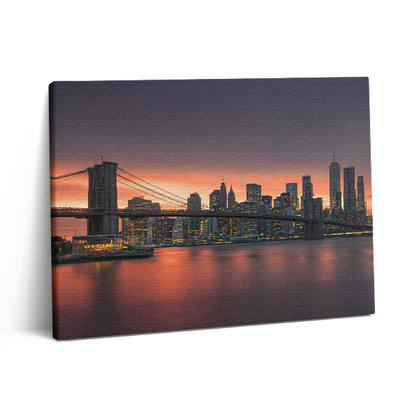 Pictură pe pânză 80x60 East River în New York