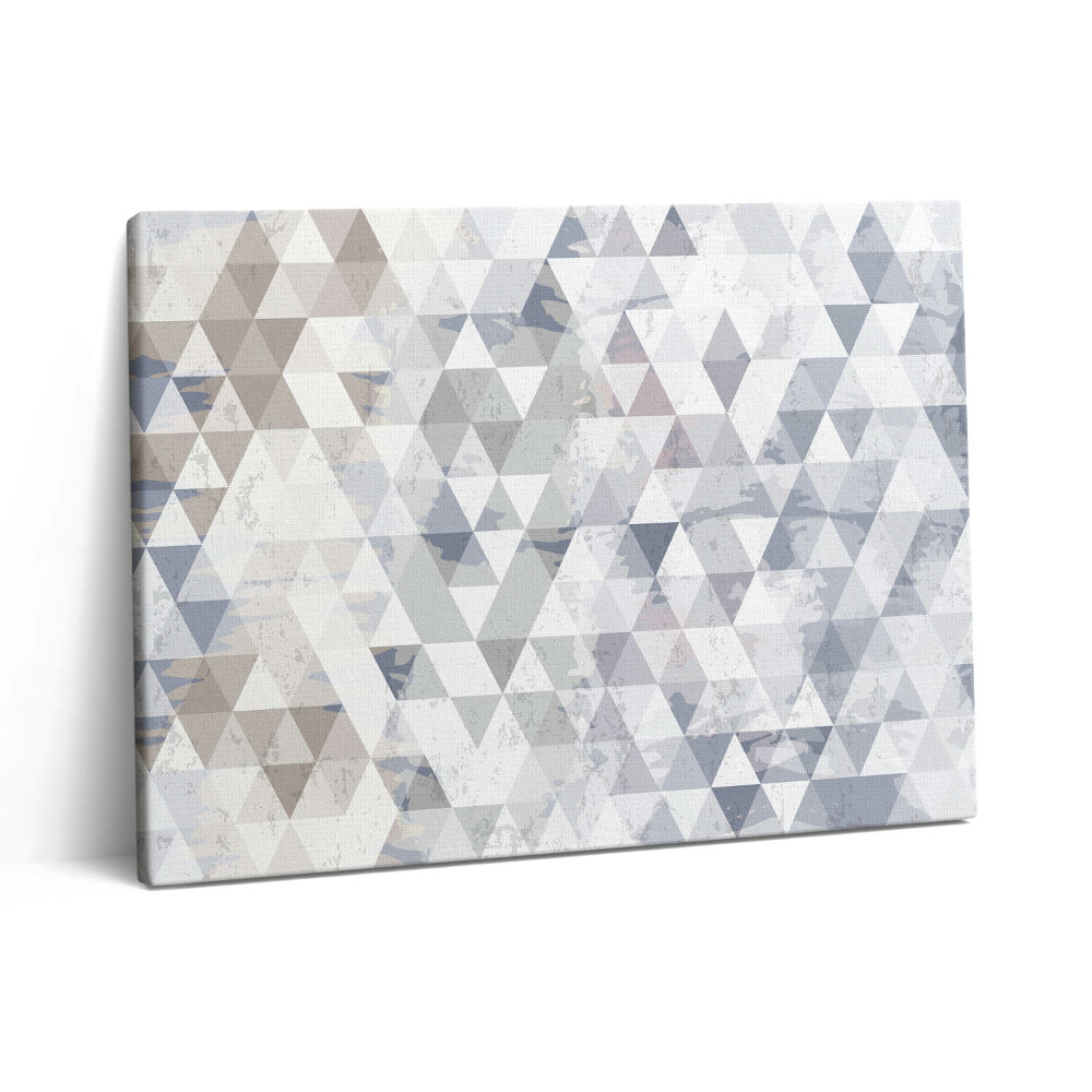 Pictură pe pânză 80x60 Model geometric cu triunghiuri