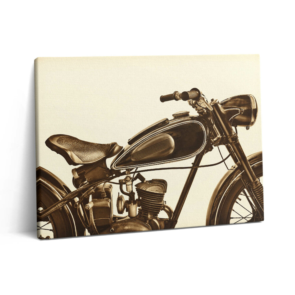 Pictură pe pânză 80x60 Retro sepia - motocicletă de epocă