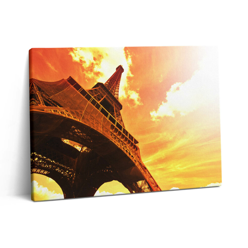 Pictură pe pânză 80x60 Atracția Turnului Eiffel din Paris