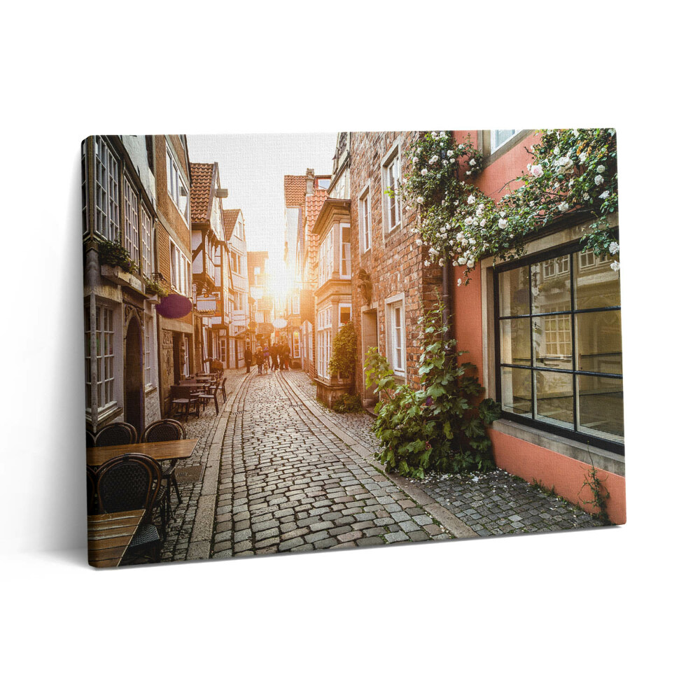 Pictură pe pânză 80x60 Stradă italiană printre clădiri