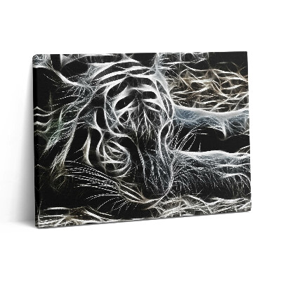 Pictură pe pânză 80x60 Model abstract de tigru