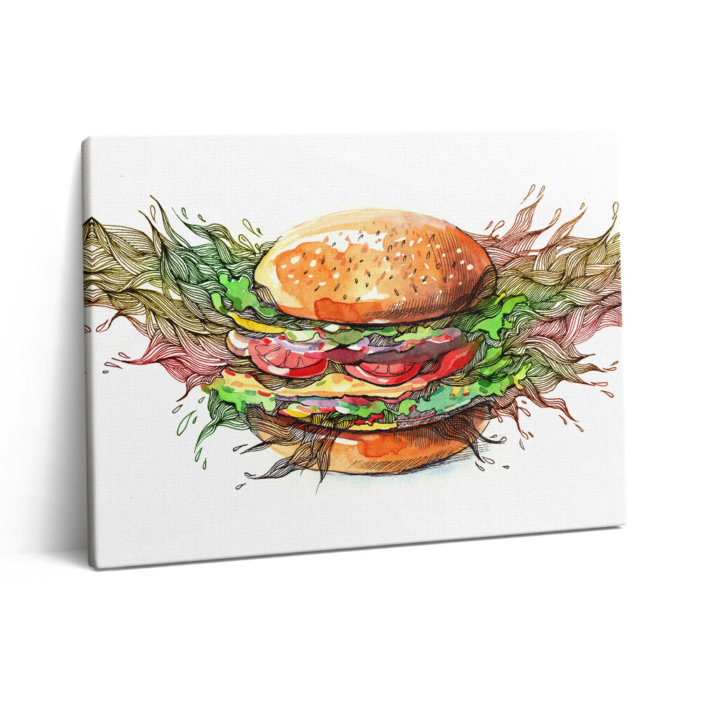 Pictură pe pânză 80x60 Cheeseburger XXL