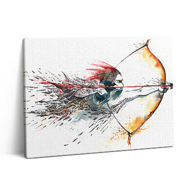 Pictură pe pânză 80x60 Un războinic la vânătoare