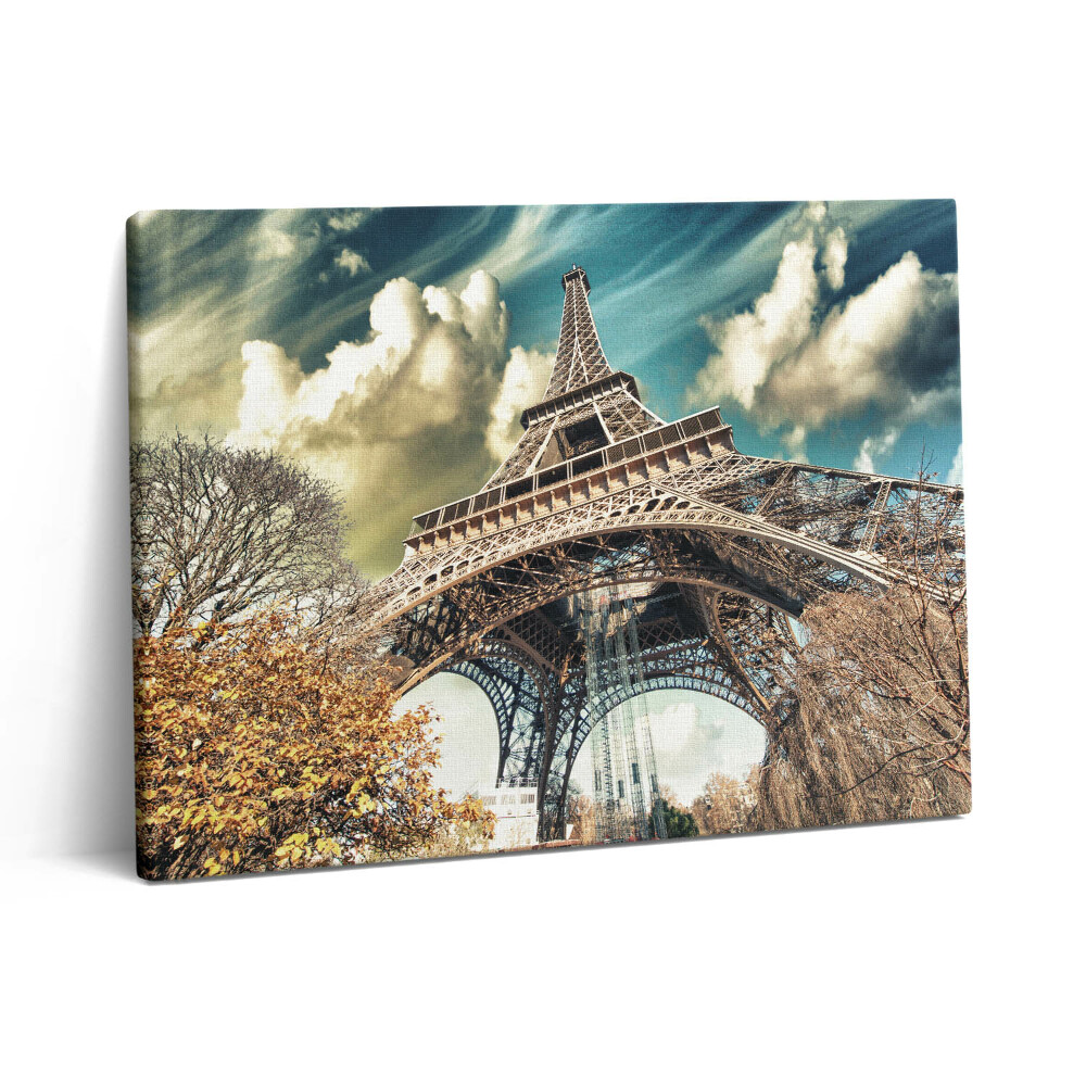 Pictură pe pânză 80x60 Vedere minunată asupra Turnului Eiffel