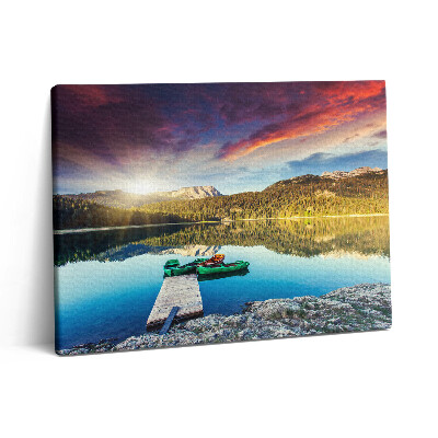 Pictură pe pânză 80x60 Peisaj fluvial