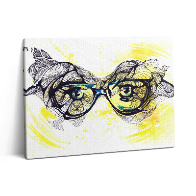 Pictură pe pânză 80x60 Ochelari
