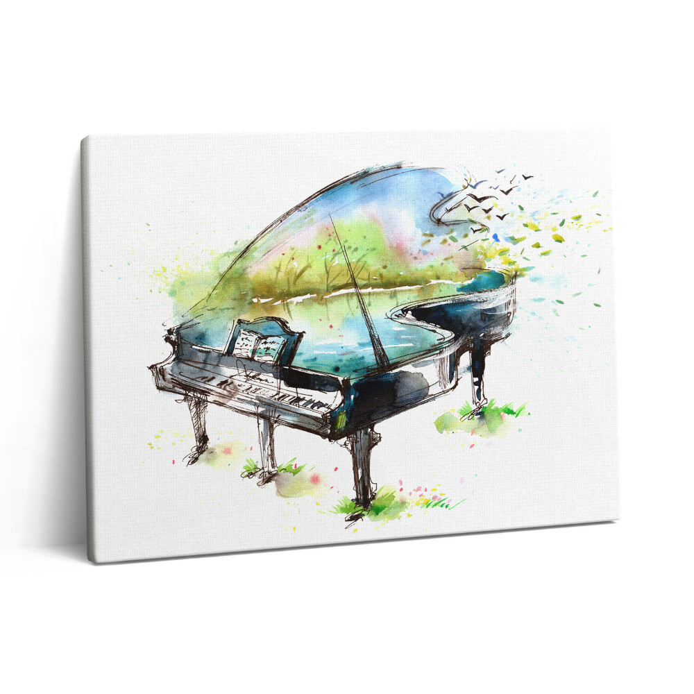 Pictură pe pânză 80x60 Ilustrație 4 Anotimpuri și Pianul