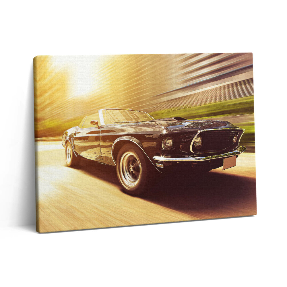 Pictură pe pânză 80x60 Mașină clasică în timp ce conduceți