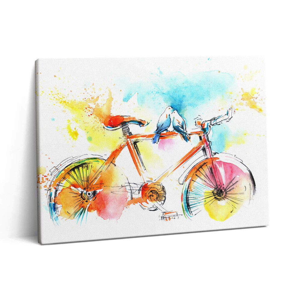 Pictură pe pânză 80x60 Bicicletă pictată