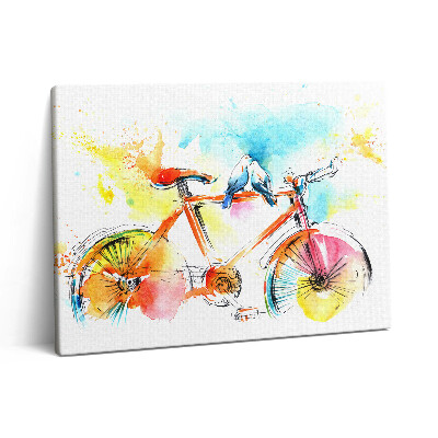 Pictură pe pânză 80x60 Bicicletă pictată